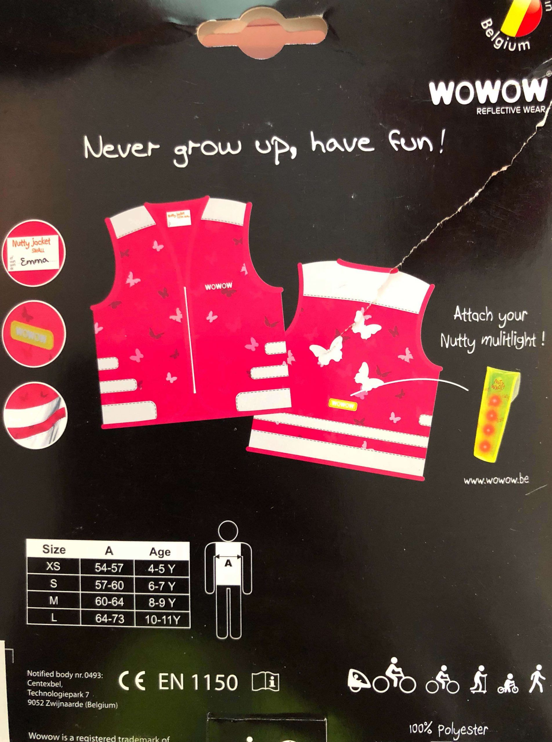 WOWOW Nutty Jacket - Sicherheitsweste für Kinder - pink