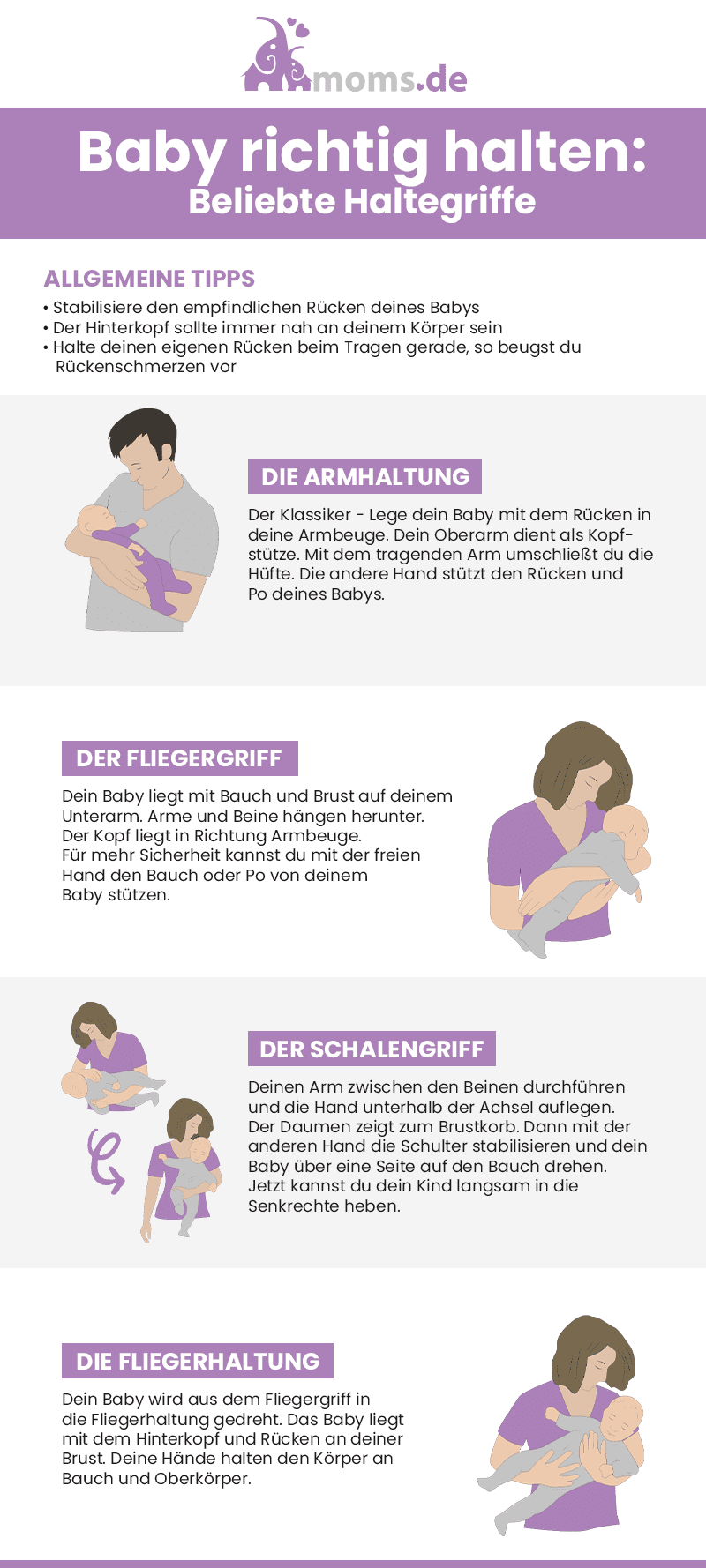 Baby richtig halten - Moms.de